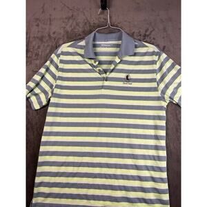 Nike Golf Shirt Mens Medium Dri Fit Active Shoal Creek‎ Yellow grey